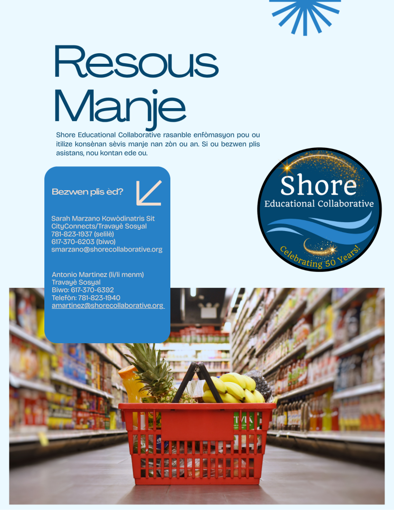 Food resources guide cover Haitian Creole