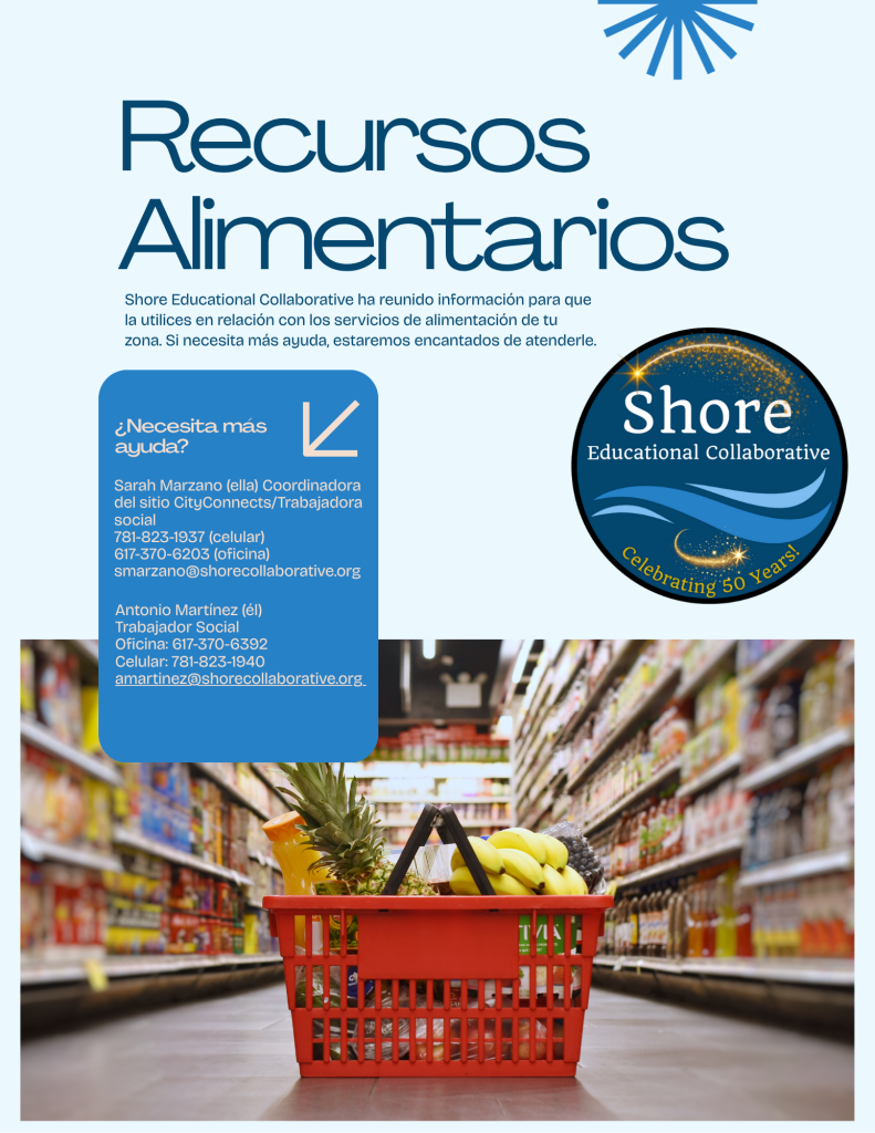 Cover for food resource guide in Spanish